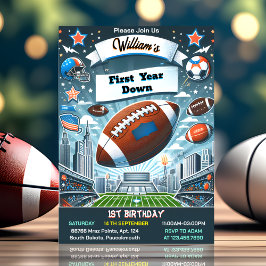 Convites Um primeiro aniversario de futebol infantil despor