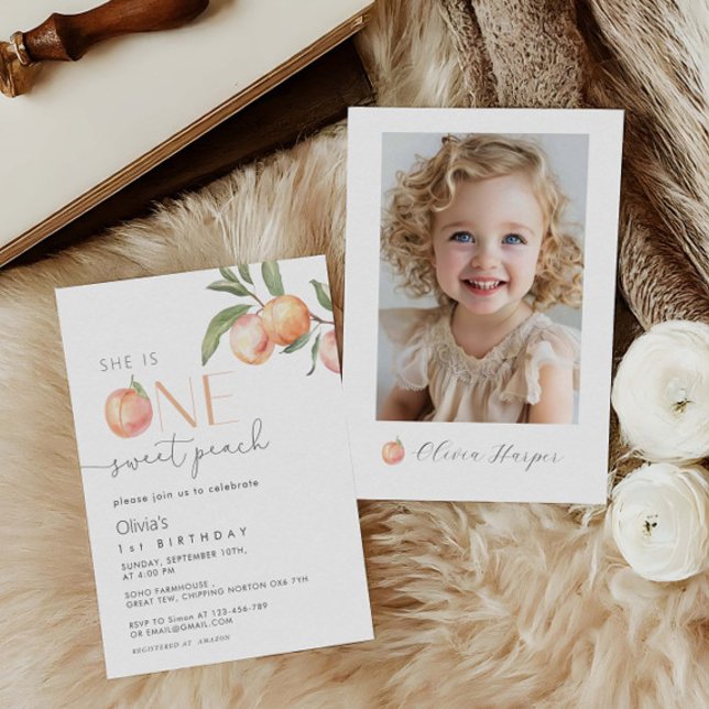 Convites Um primeiro aniversario de Peach Girl (Criador carregado)