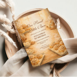 Convites Um Primeiro Aniversário de um Doce Pãozinho