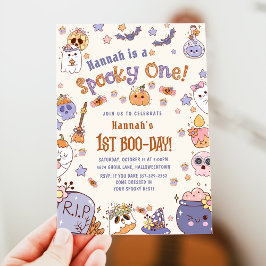 Convites Um primeiro aniversario Fantasma de Bebê Cute no D