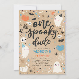 Convites Um primeiro aniversario Fantasma de Feliz Hallowee