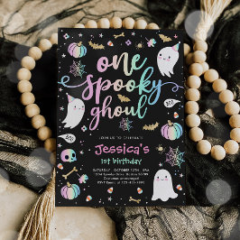 Convites Um primeiro aniversario fantasma de Ghoul Cute Hal
