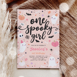 Convites Um primeiro aniversario Fantasma do Dia das Bruxas