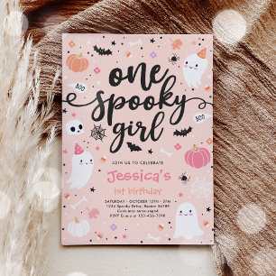 Convites Um primeiro aniversario Fantasma do Dia das Bruxas