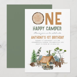 Convites Um primeiro aniversario Feliz De Aquarela