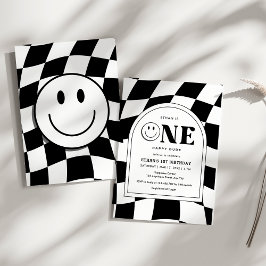 Convites Um primeiro aniversario Feliz do Cara Feliz
