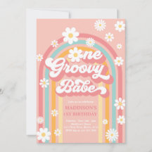 Um primeiro aniversario Groovy Babe Boho Daisy Rai