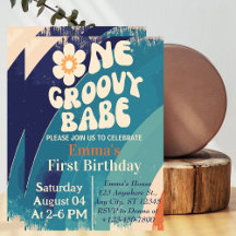 Um primeiro aniversario Groovy Babe Groovy Uma Dai
