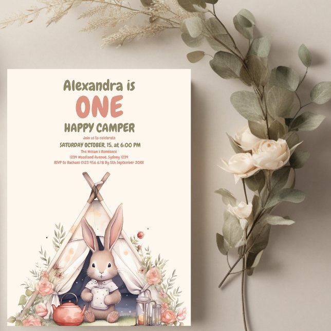 Convites Um primeiro aniversario Russo Feliz do Camper (Criador carregado)