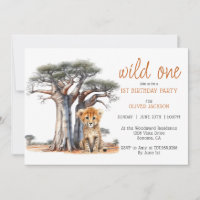 Um primeiro aniversario Selvagem de Savana African