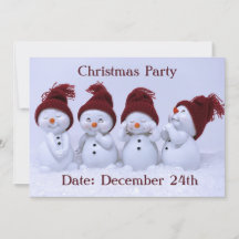 Um quarteto de homens de neve