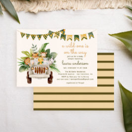 Convites Um Safari de Animais da Selva para o Baby Shower d