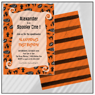 Convites Um Spooky Spooktacular de Halloween primeiro anive