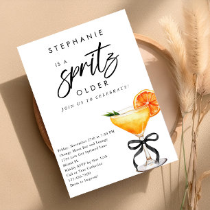 Convites Um Spritz Laranja Cocktail Arco Preto Aniversário