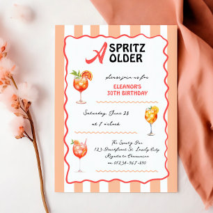 Convites Um Spritz Mais Velho para Qualquer Idade Festa de 