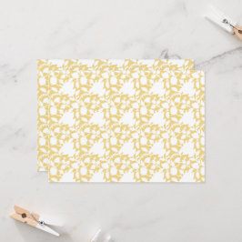 Convites Um tapete amarelo com um padrão repetitivo de moti