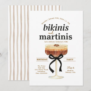 Convites Um Tema de Martini Espresso de Festa Um Pouco Mais