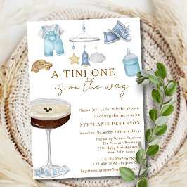 Convites Um Tini A Caminho Baby Shower de Espresso Martini