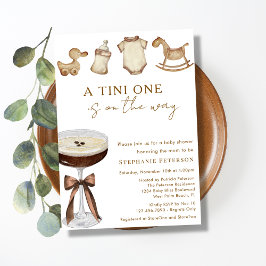 Convites Um Tini A Caminho Baby Shower de Espresso Martini