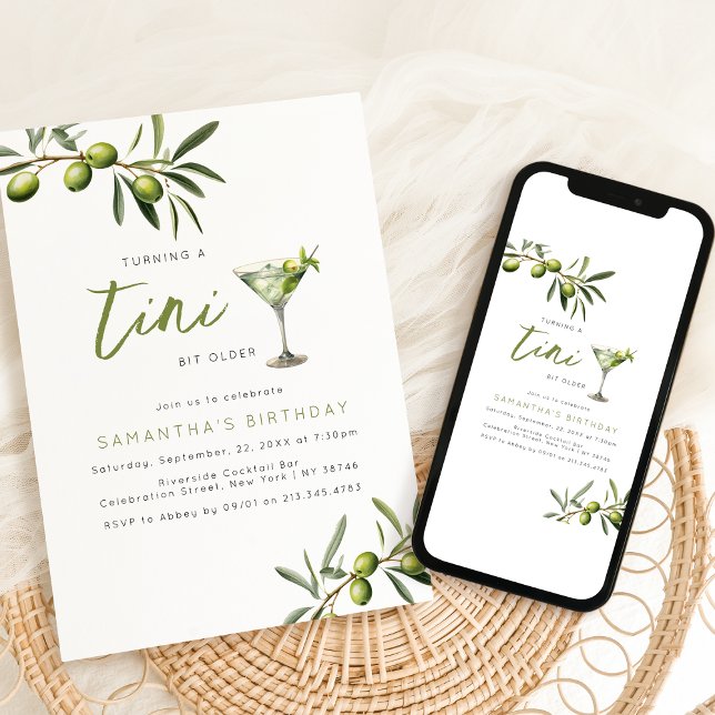 Convites Um Tini Bit Antigo | Diversão da Festa de aniversá (Criador carregado)