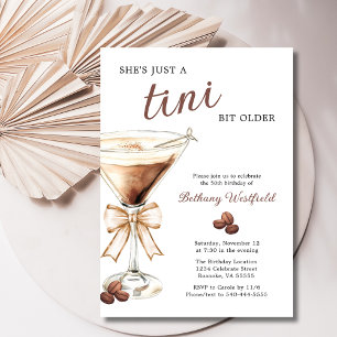 Convites Um Tini Bit Antigo Espresso Martini 50º Aniversári