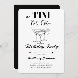 Convites Um Tini Bit Antigo Martini Aniversário