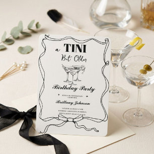 Convites Um Tini Bit Antigo Martini Aniversário
