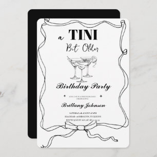Convites Um Tini Bit Antigo Martini Aniversário