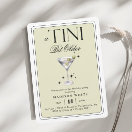 Convites Um Tini Bit Antigo Martini Olive Birday