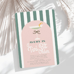 Convites Um Tini Bit Antigo Retro Rosa Rosa Martini Anivers