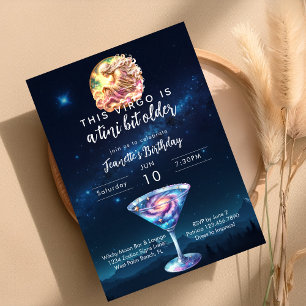 Convites Um Tini Bit Antigo Virgo Zodiac Martini Aniversári