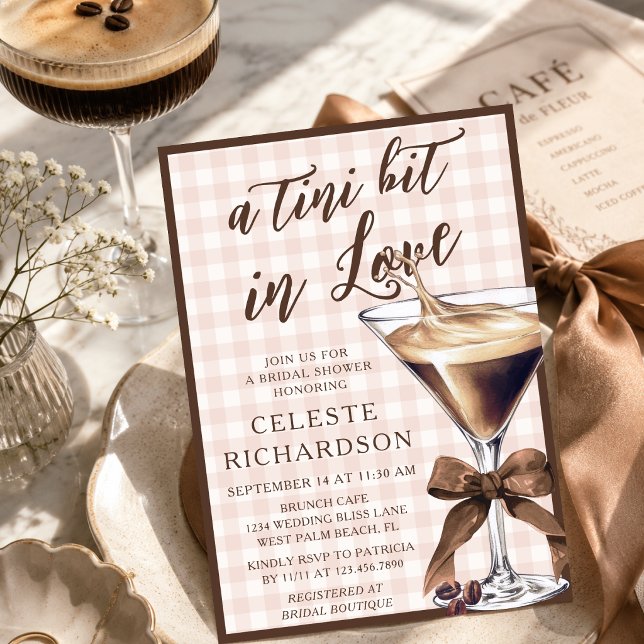 Convites Um Tini Bit Apaixonada Espresso Martini Chá de Noi (Criador carregado)