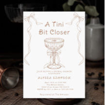 Um Tini Bit Closer Chá de Noiva Desenhado à Mão