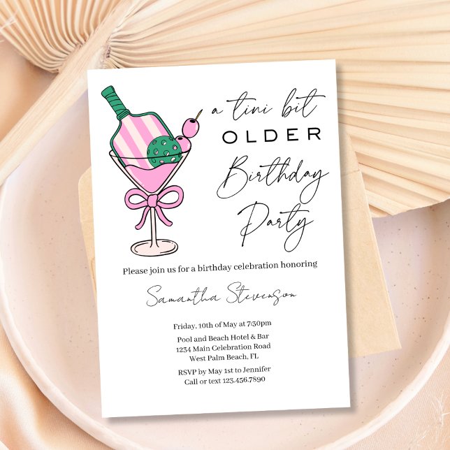 Convites Um Tini Bit Mais Antigo Pickleball Parede (Criador carregado)