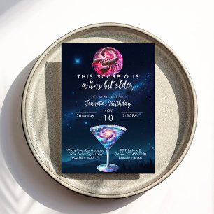 Convites Um Tini Bit Mais Velho Scorpio Zodiac Martini Aniv