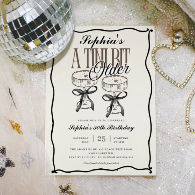 Convites Um Tini Bit Older Espresso Martini Quirky Birthday (Criador carregado)