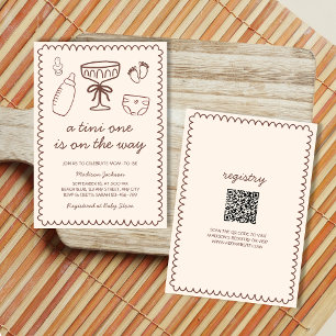 Convites Um Tini No Caminho De Um Chá de fraldas Jogável