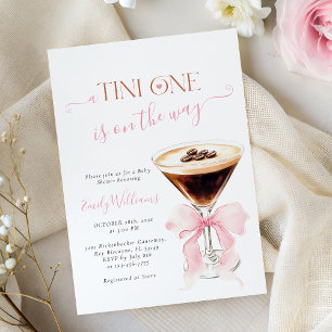 Convites Um Tini One Está a Caminho Coquette Baby Shower