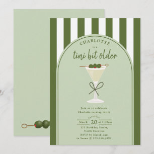 Convites Um Tini Pouco Mais Velho Martini Aniversário Capri