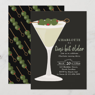 Convites Um Tini Pouco Mais Velho Martini Aniversário Capri