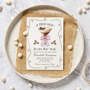 Convites Um Tini Um Espresso Martini Arco Rosa Chá de Bebê