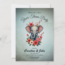 Convites Um toque do verão: O bebê elefante