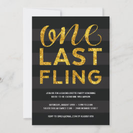 Convites Um Último Voo | Festa de solteira de aspecto brilh