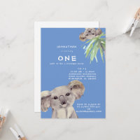 Um Urso Koala Bonito Saiu-Se Comigo Azul