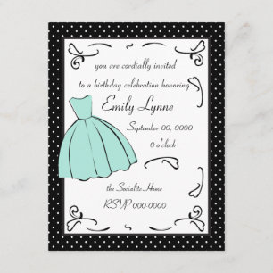 Convites Um vestido esboçado