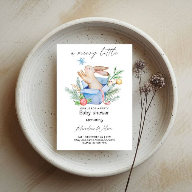 Convites Uma Alegre Festa de Babá de um Coelhinho (Criador carregado)