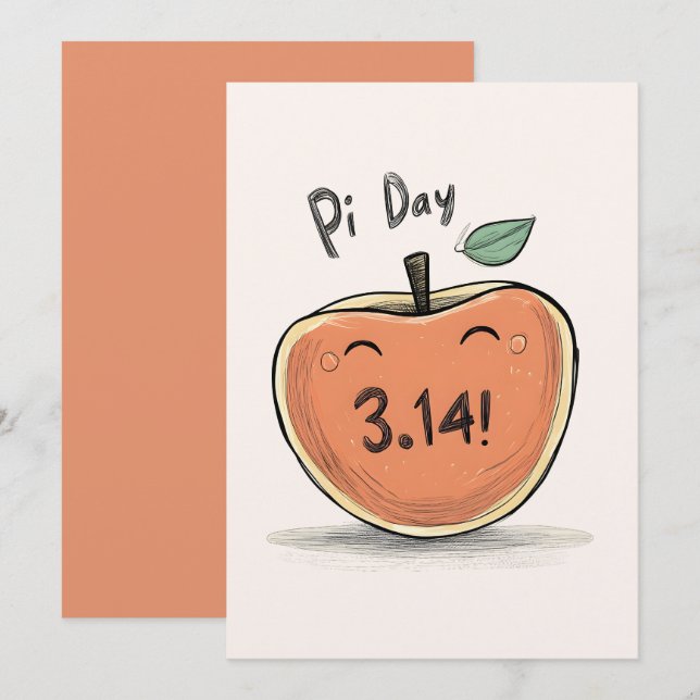 Convites Uma Apple a Day não resolverá para Meme X - Pi Day (Frente/Verso)