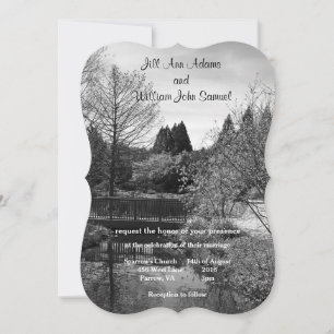 Convites Uma cena de lago adorável para um casamento