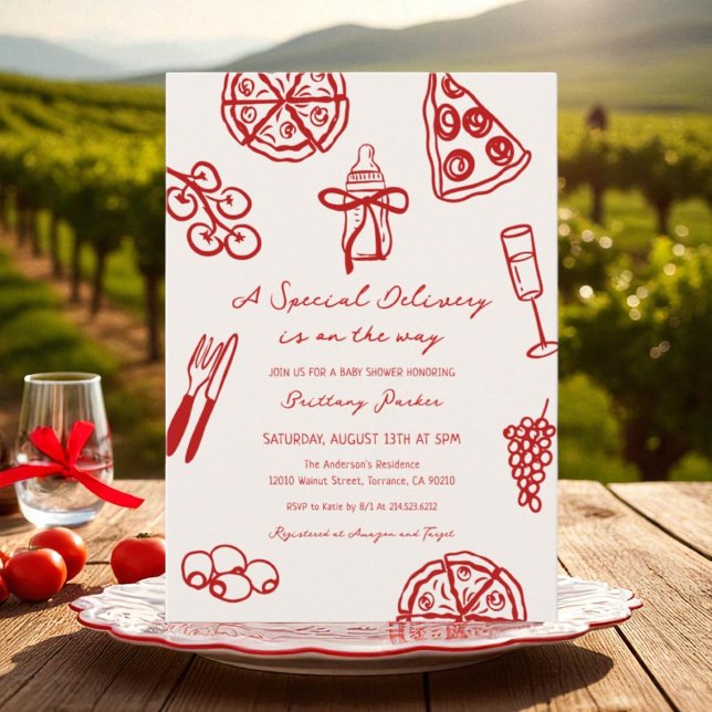 Convites Uma Entrega Especial No Caminho Da Chá de fraldas  (Criador carregado)