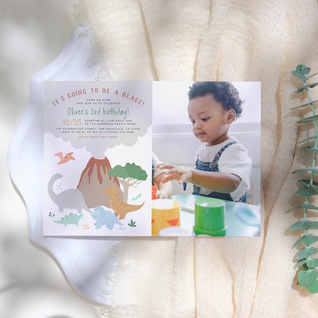 Convites Uma explosão | Foto de Aniversário do Volcano & Di (Criador carregado)